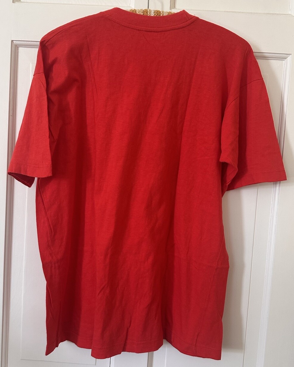 Vtg 90s I Climbed The Great Wall Of China Thin T-Shirt Red L XL XXL gallery