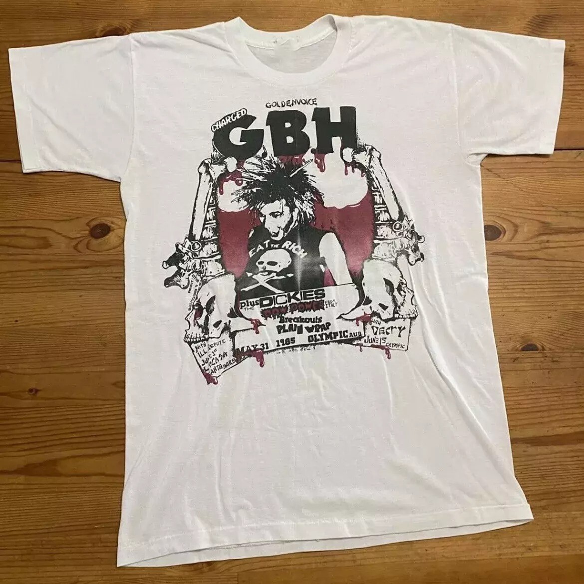 1985 Charged GBH Band Punk Rock Band Tour Unisex T shirt Classic S-5XL BT909 gallery