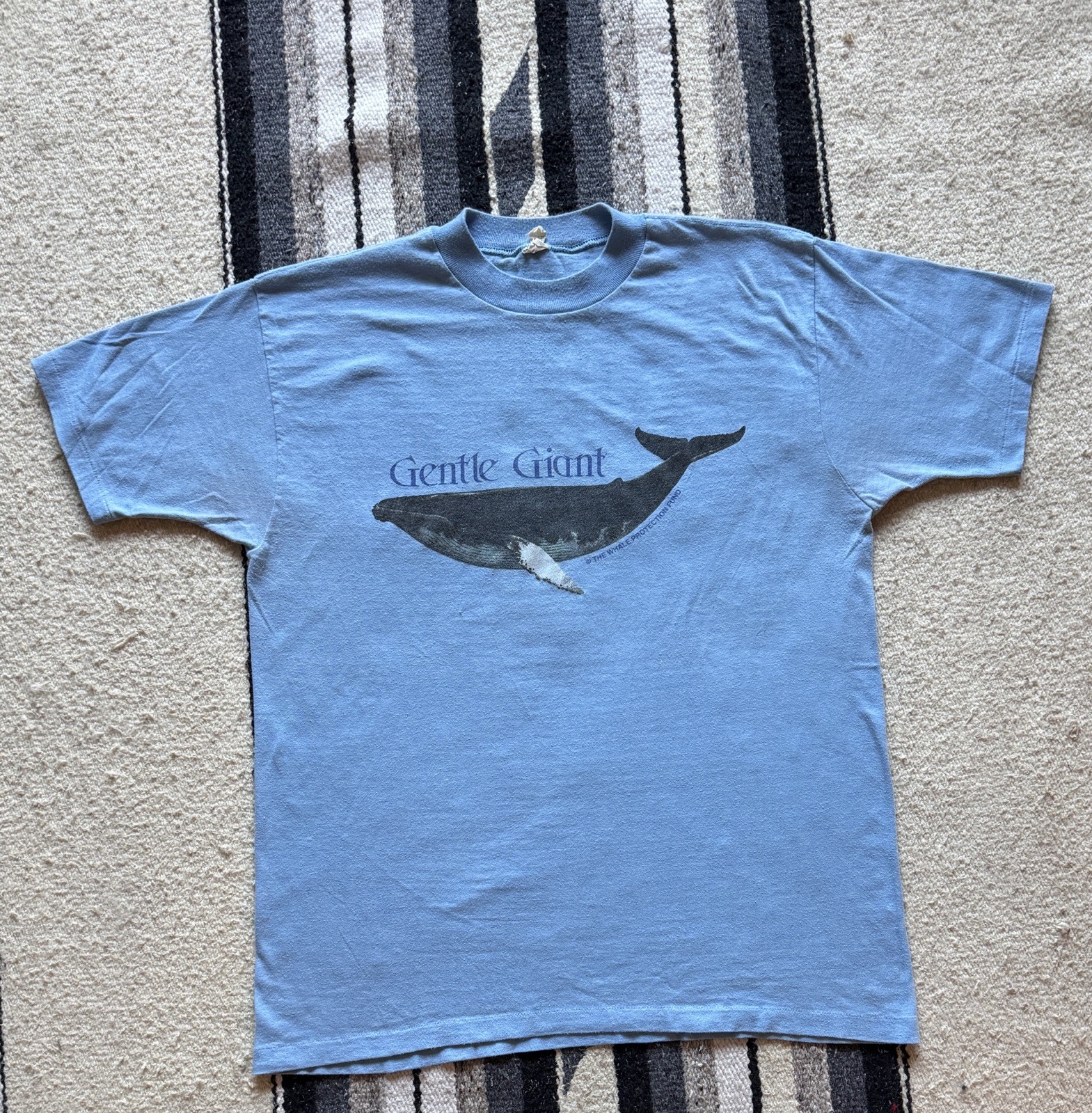 True Vintage 1970s “Gentle Giant” Humpback Whale Wildlife Conservation T-Shirt L gallery