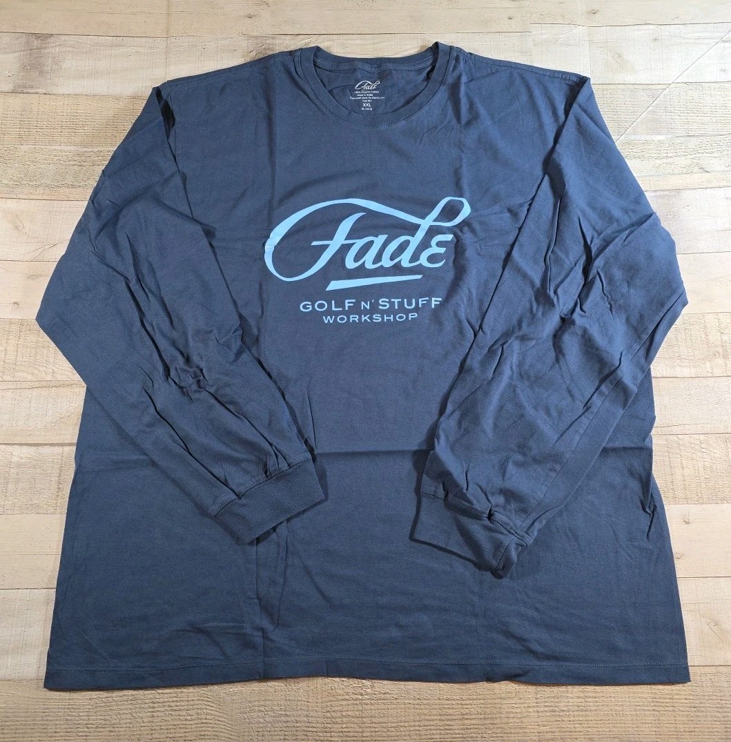New!! Men's XXL Fade Golf n' Stuff Workshop Long Sleeve T-Shirt Script Logo gallery