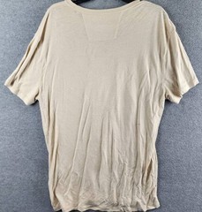 John Varvatos Linen Blend Cording Peace T-Shirts Men XL Twine Crewneck Pullover