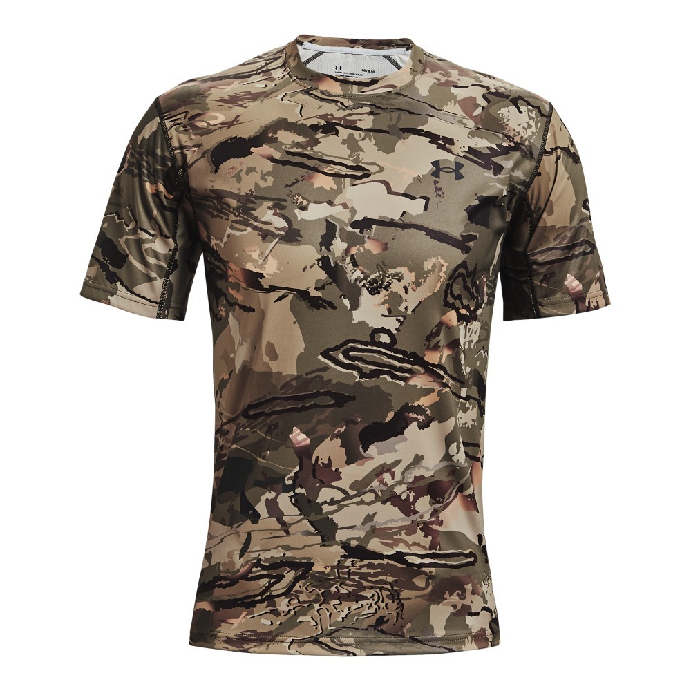 UA Iso-Chill Brush Line Short Sleeve Shirt - UA Forest All Season Camo - Medium gallery