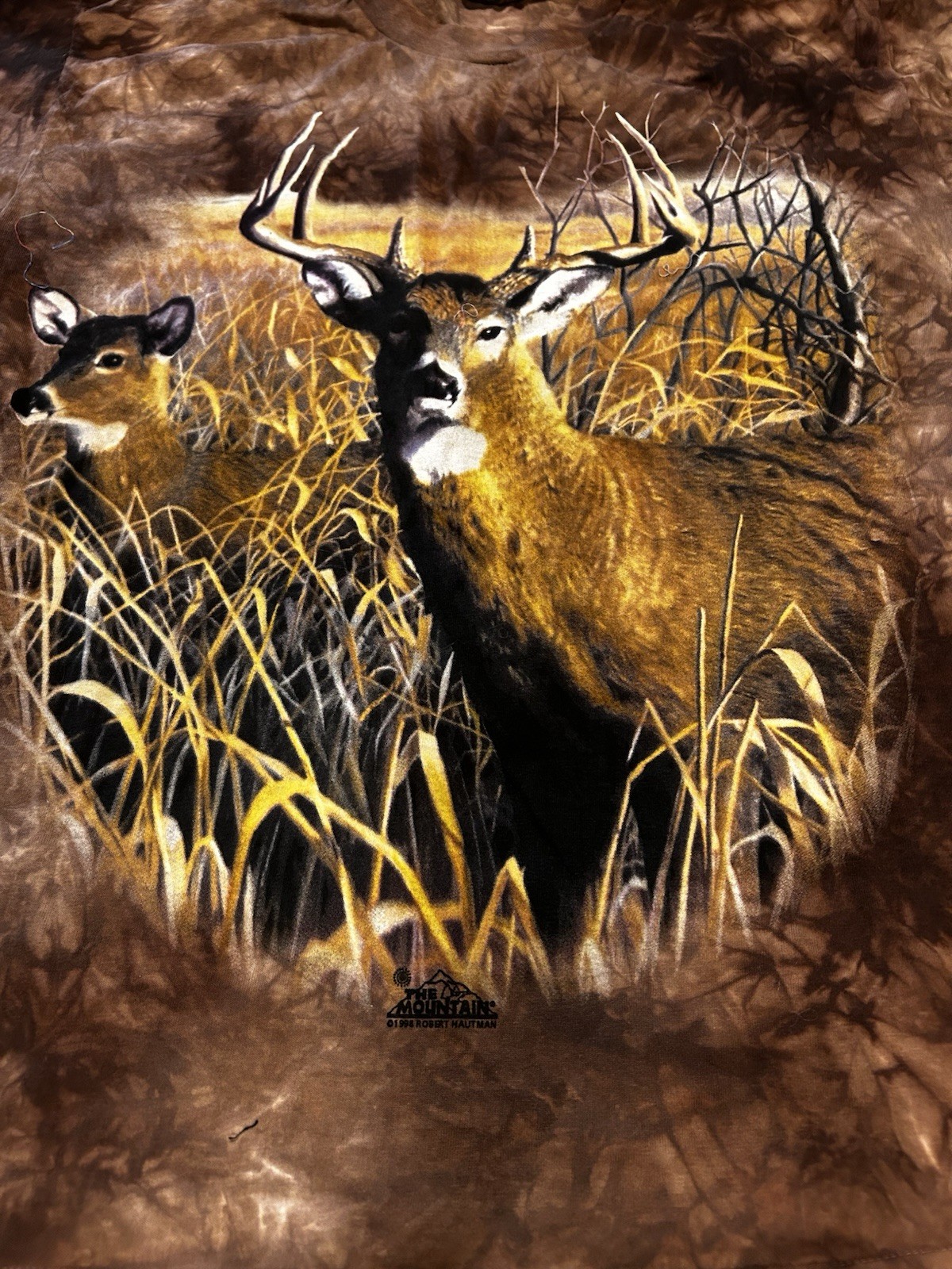 The Mountain XL T Shirt Vintage 90s Deer Stag Buck Robert Hautman Full Print gallery