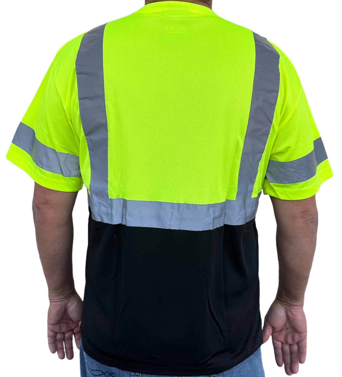 Short Sleeve Yellow/Black High Visibility Safety Shirt Choose size gallery