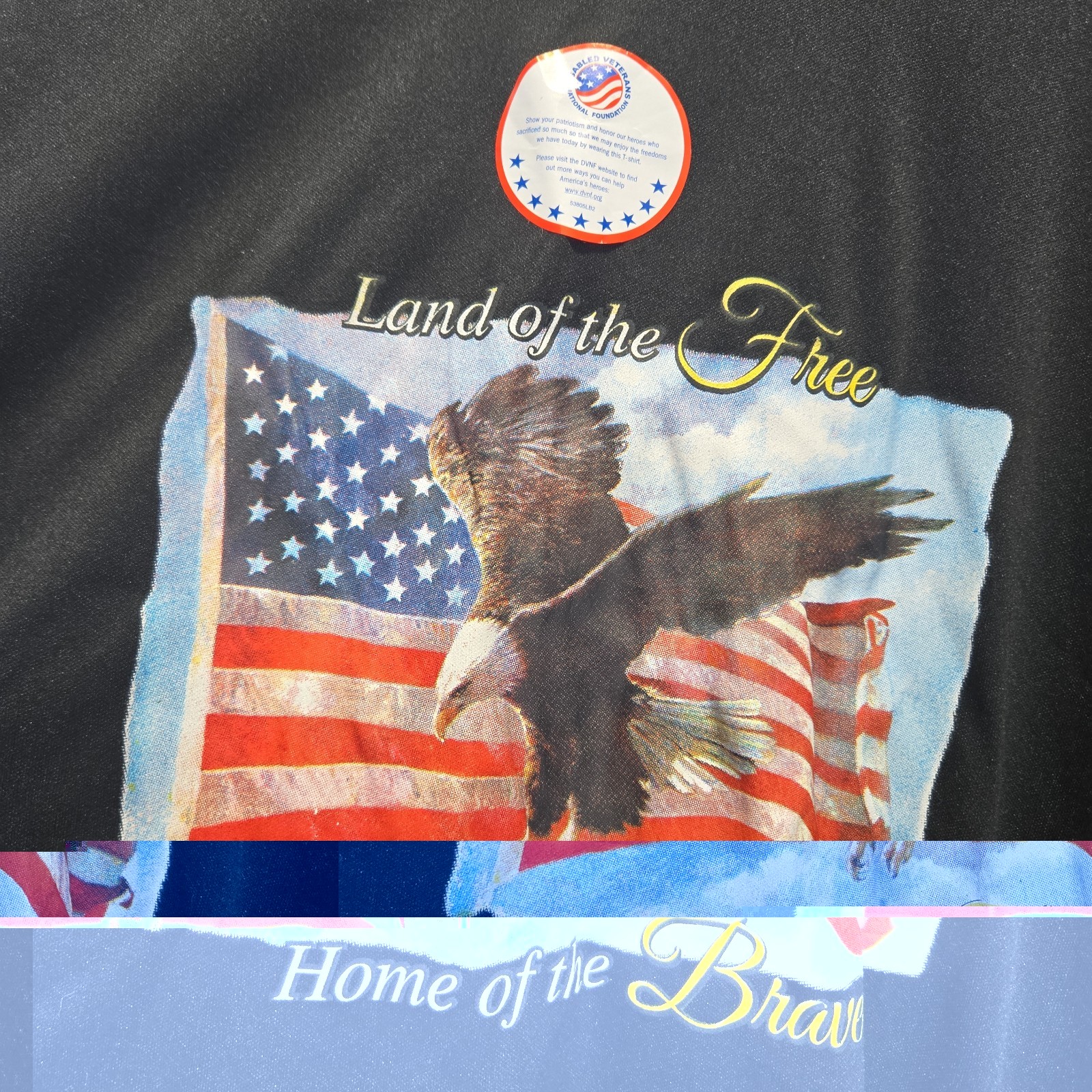 Land Of The Free Home Of The Brave Shirt Mens Large Black Short Sleeve Crew Neck gallery