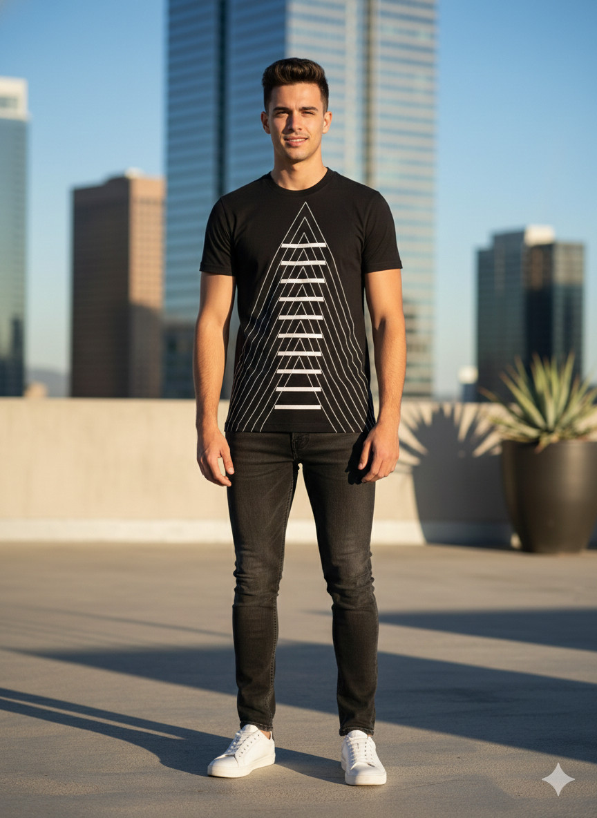 ARMANI EXCHANGE Black White INVERTED Short Sleeve Slim Fit Designer T-shirt NWT gallery