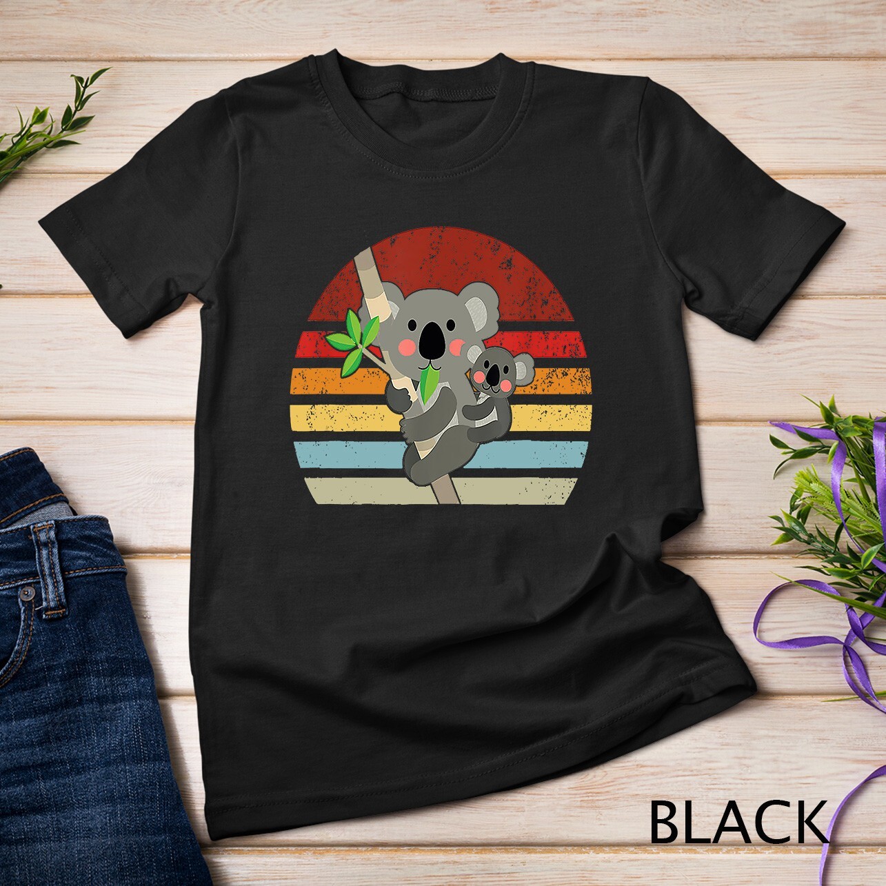 Vintage Retro Koala Bear Lover Dad Mom Funny Australia-n Unisex T-shirt gallery