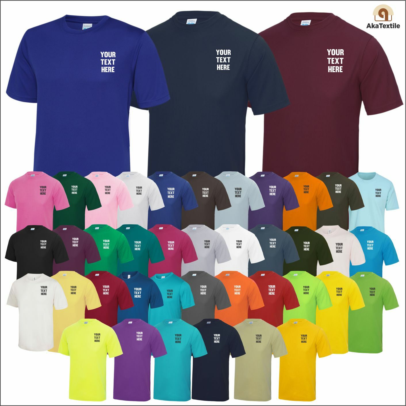 Personalised Custom Printed AWDis Men's Performance T-Shirt Polyester Tee TShirt gallery