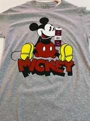 Disney Vintage Mickey Gray Short Sleeve Tee Men’s 34-36