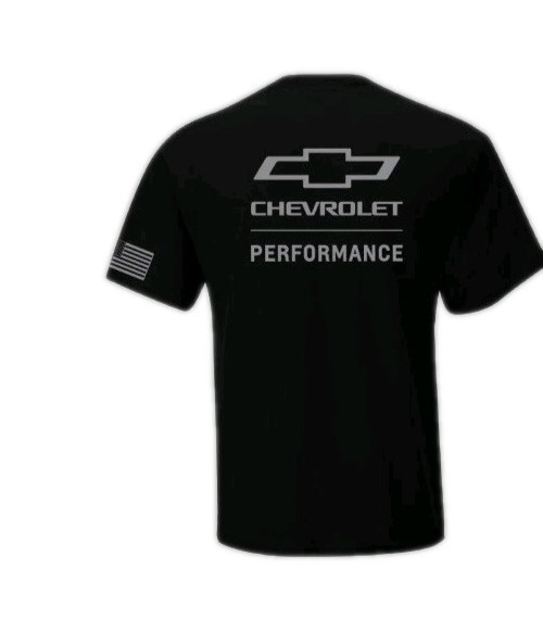 NEW CHEVY PERFORMANCE USA FLAG BLACK SHORT SLEEVE MENS COTTON TEE SHIRT D7893 gallery