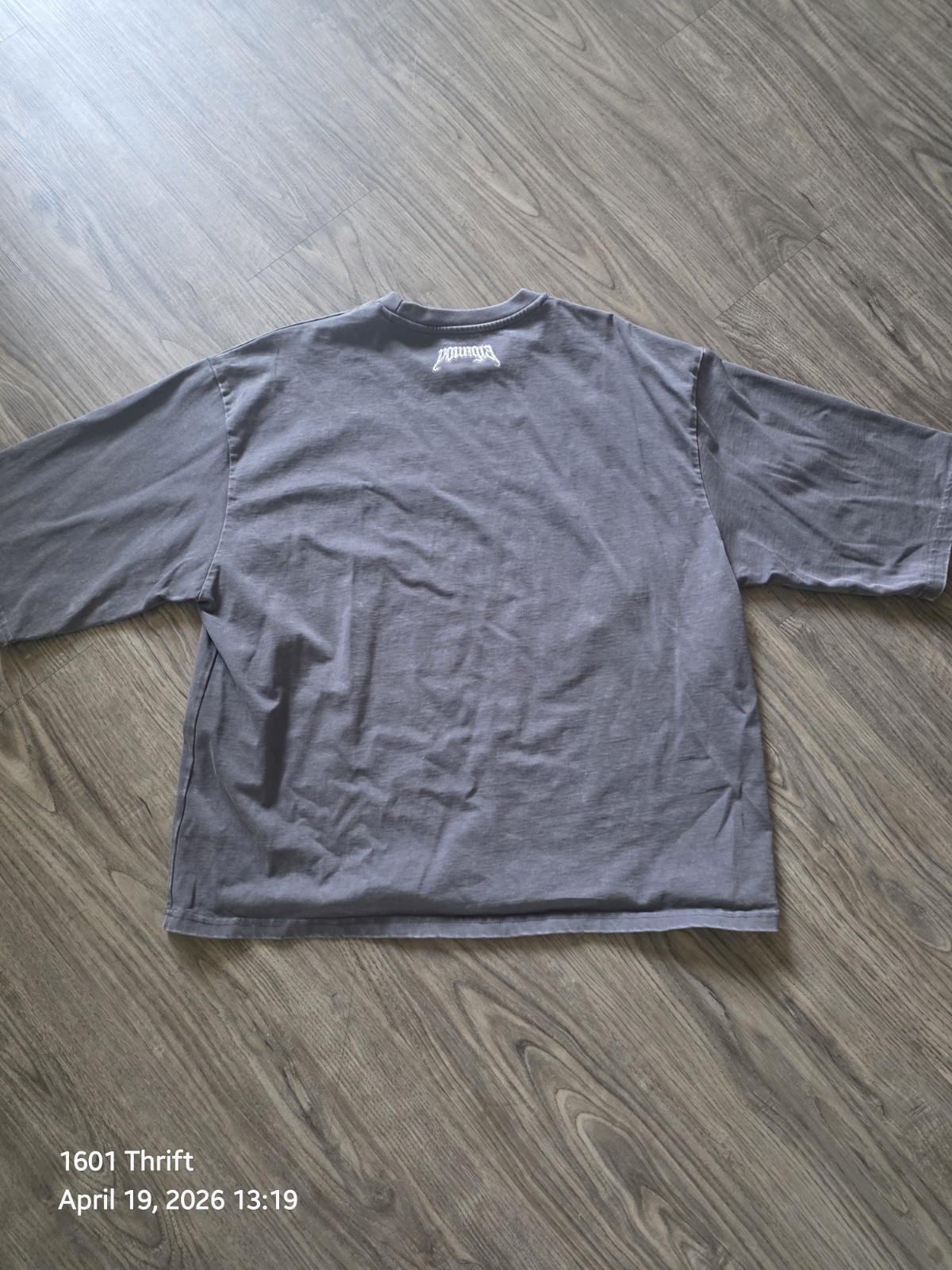 YoungLA 4184 Royal Knight Tee Grey Size Large gallery