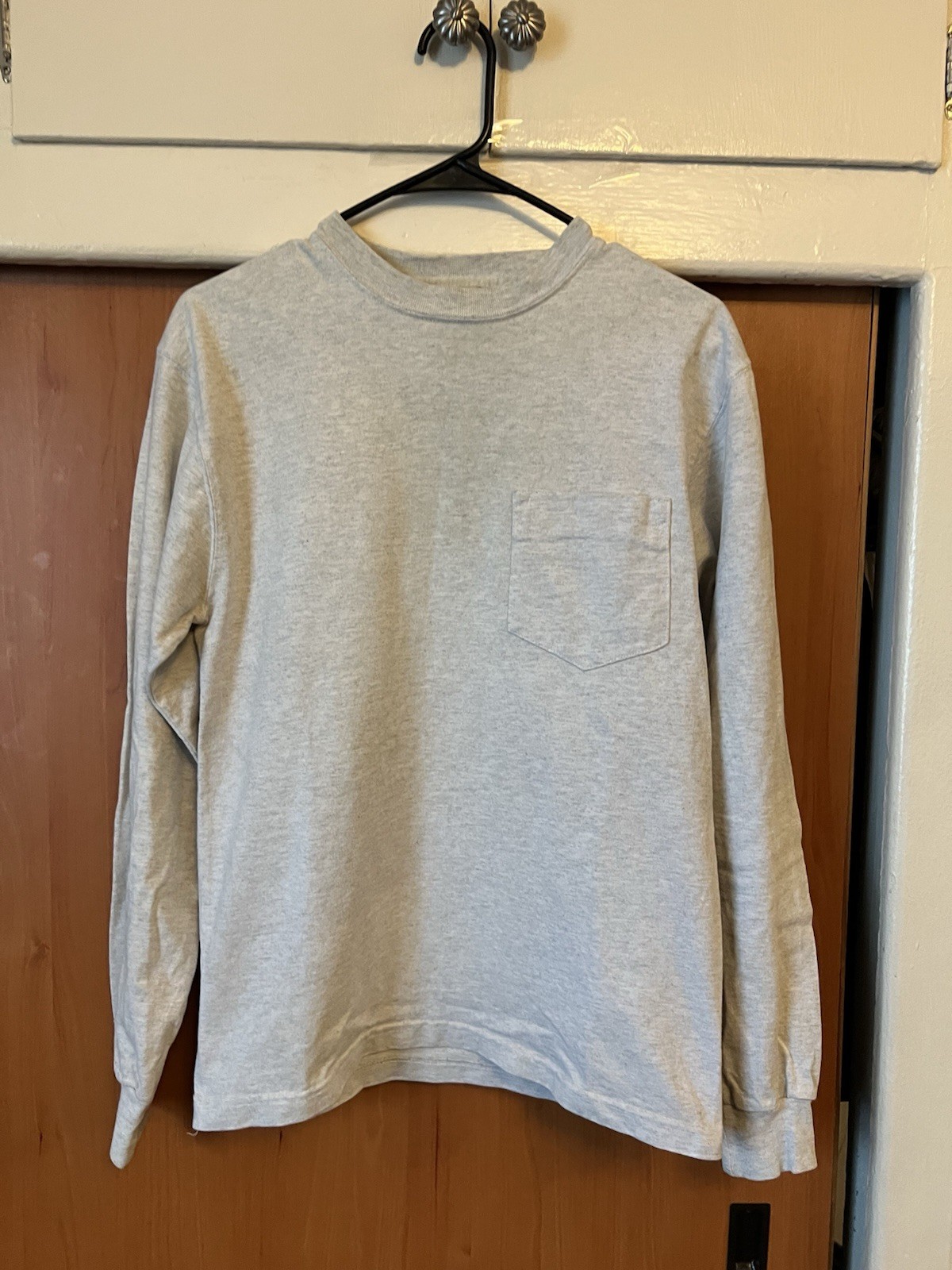 Filson Heavyweight 8oz Gray Long Sleeve Pocket T-Shirt Medium Made In USA