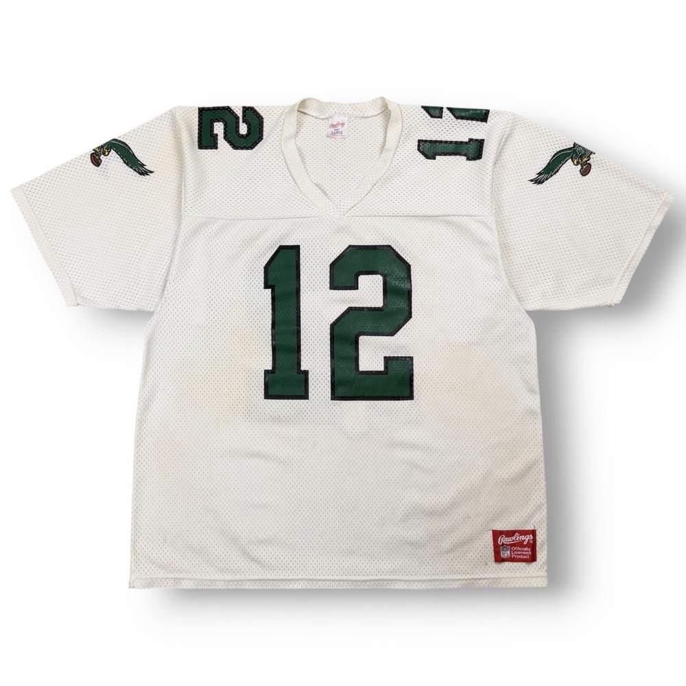Vintage 80s Philadelphia Eagles Randall Cunningham #12 Rawlings Mesh Jersey XL