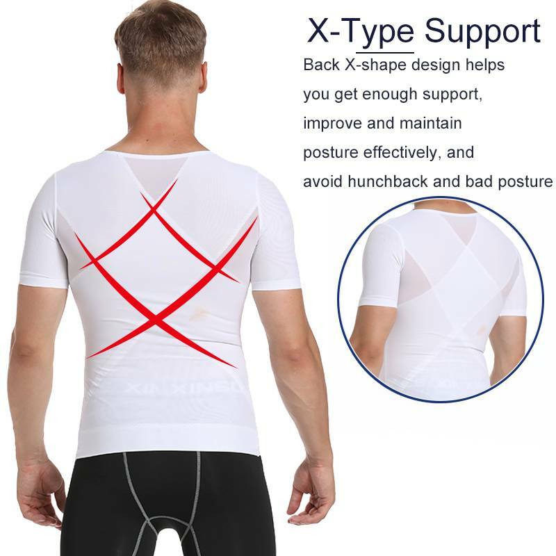 Men Slimming Body Shaper Vest Abs Abdomen Compression Shirts Fitness Tank Tops gallery