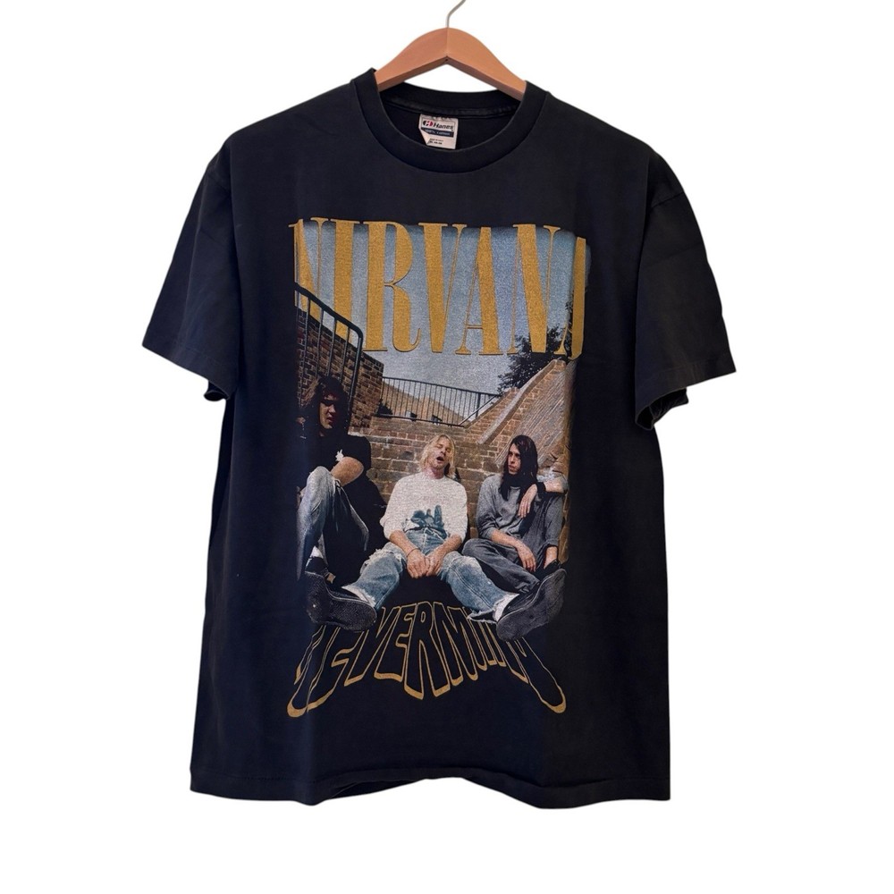 Nirvana 90s Nevermind Grunge Kurt Cobain Band T-shirt Reprint Sz XL