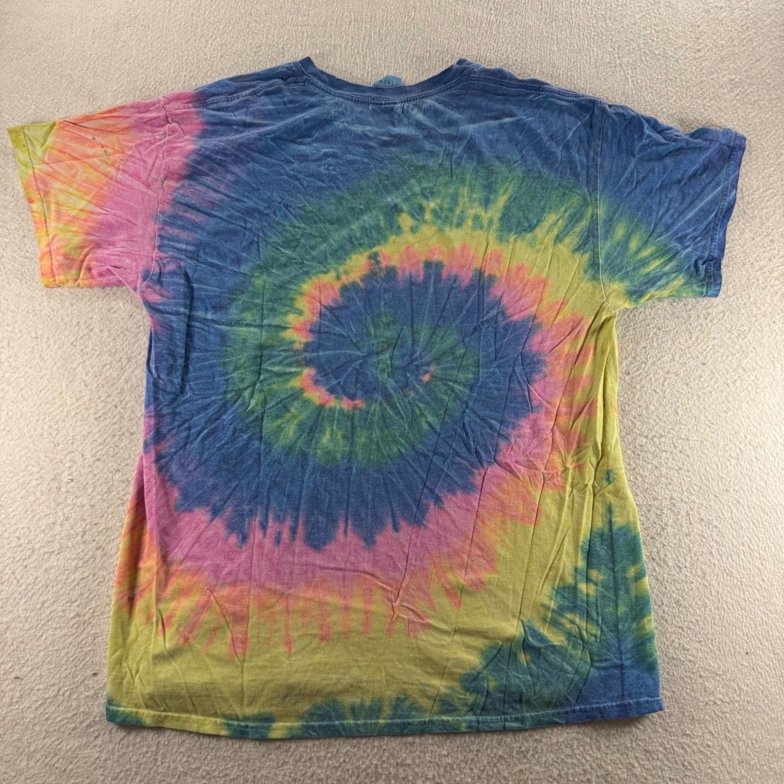 Gildan Cocoa Beach Florida T-Shirt Unisex Large Multicolor Good Tie Dye Sun Y2K gallery