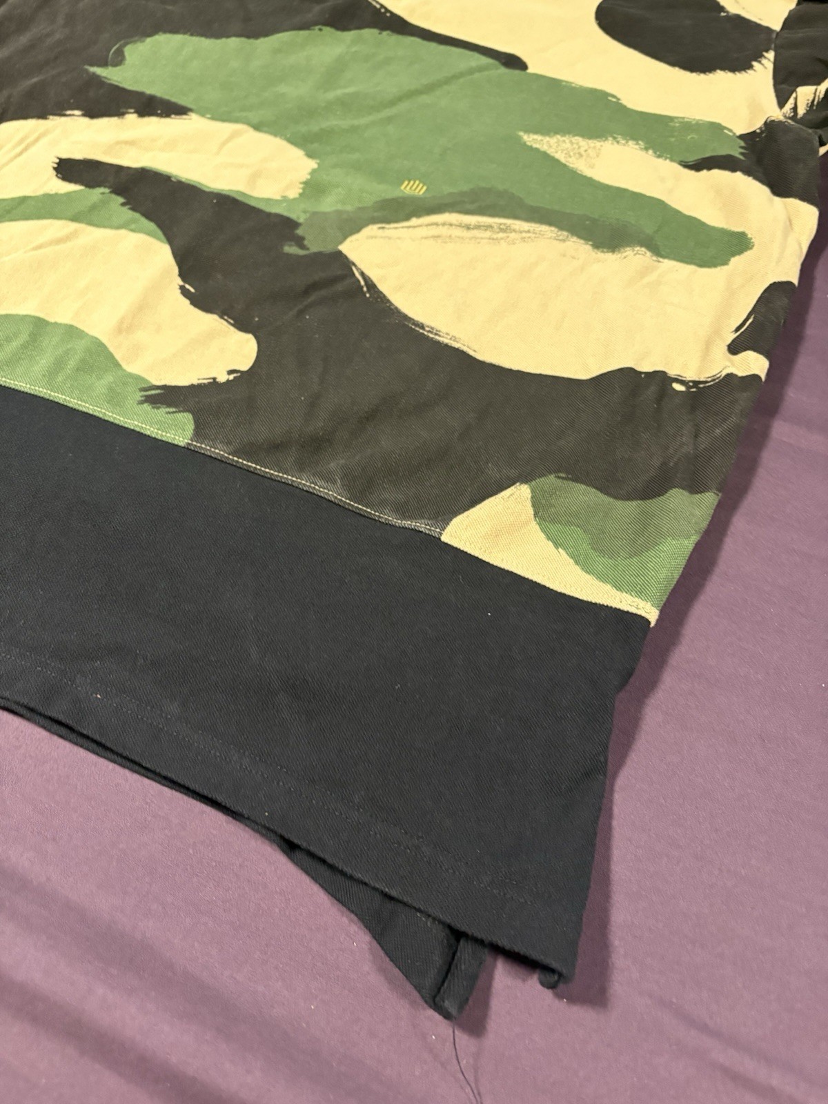 Vintage Polo Shirt T Shirt Large Akoo Camouflage Print Multicoloured Tee 4xl gallery