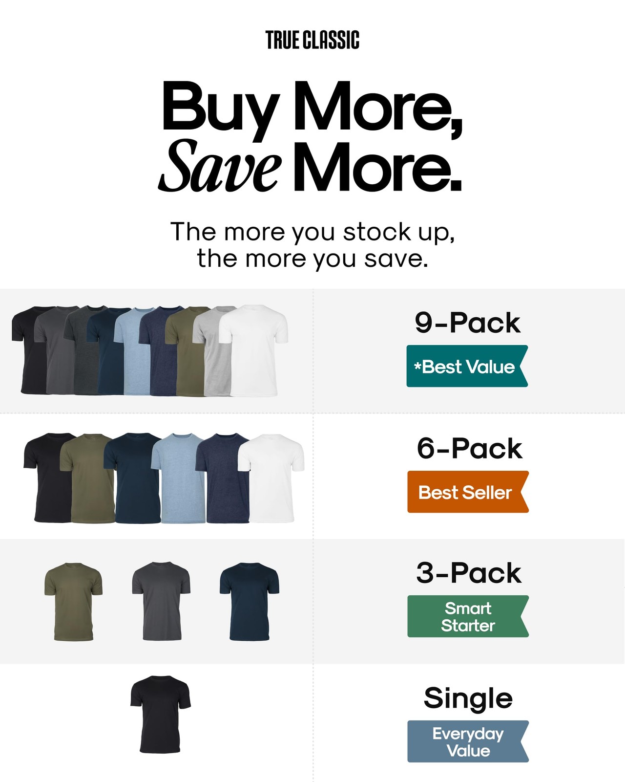 True Classic Mens T-Shirts – Short Sleeve Crew Neck T Shirts for Man, Cotton gallery