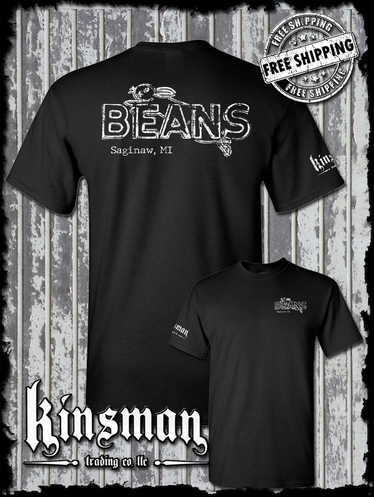 Saginaw Beans Bunny Rabbit 2-Sided T-Shirt Souvenir Gift Mid-Michigan