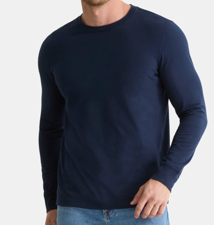 George Mens Long Sleeve Crew Neck Easy Care Causual T-shirts Cotton Lot of 3 3XL gallery