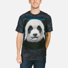 The Mountain Kung Fu Panda Bear Mama Baby Good Luck Black Animal T-Shirt S-5X