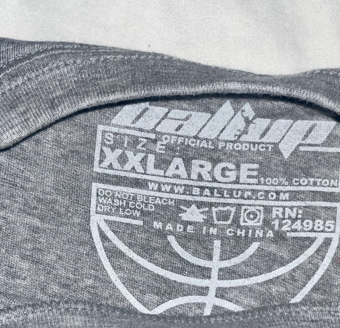 Basketball Themed T-Shirt. Ball Up! Grey/Orange/White.. Size XXL.. New gallery
