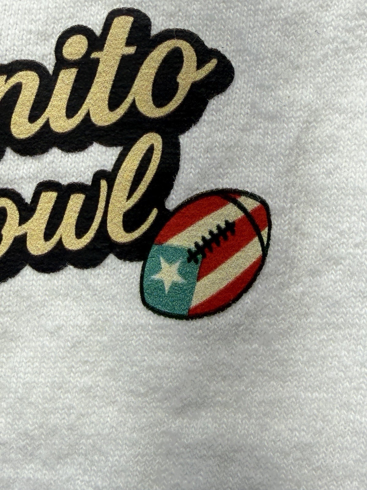 Benito Bowl T Shirt Football Inspired White Mens Small Preowned gallery