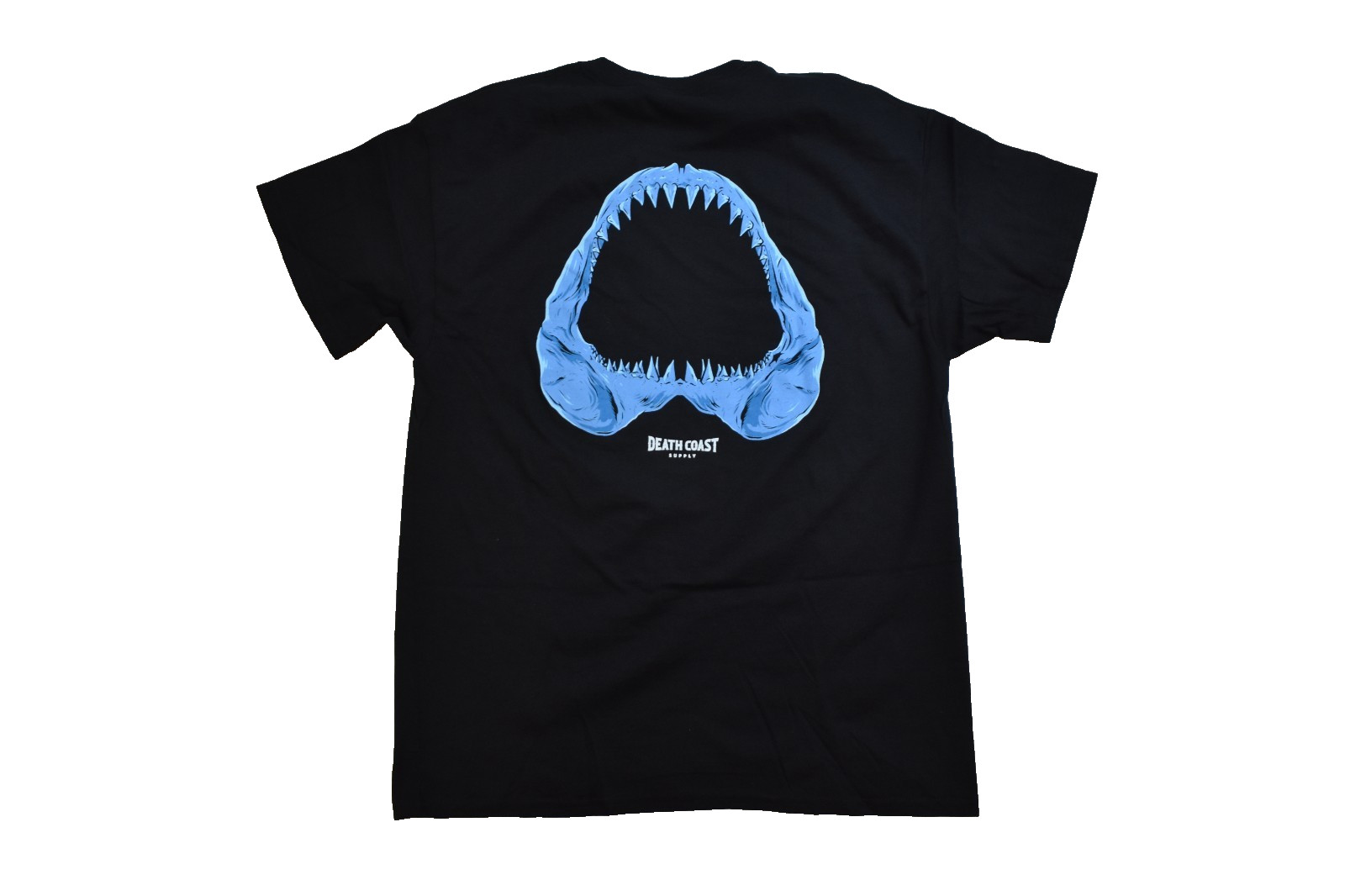 Death Coast Supply Company Mens Shark Jaws Bite Black Shirt New S-3XL
