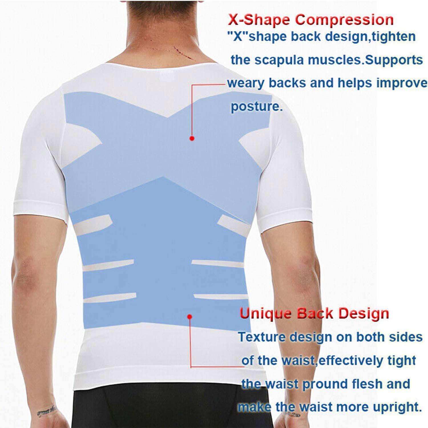 CGTFY Gynecomastia Compress Tank Top Men's Slim Abs Body Shaper Athletic Vest US gallery