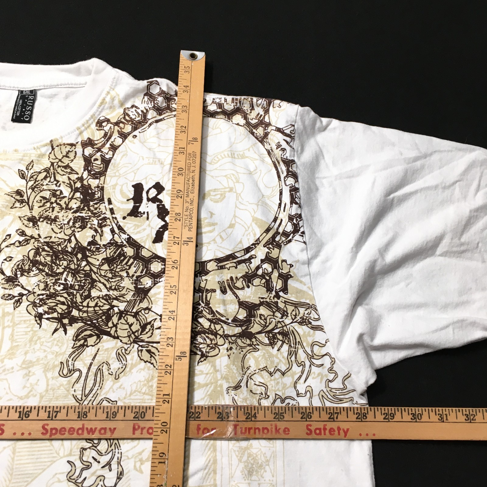 VERSA GOLD Men's Graphic Logo Print Short Sleeve T-Shirt US 6XL see measurements gallery