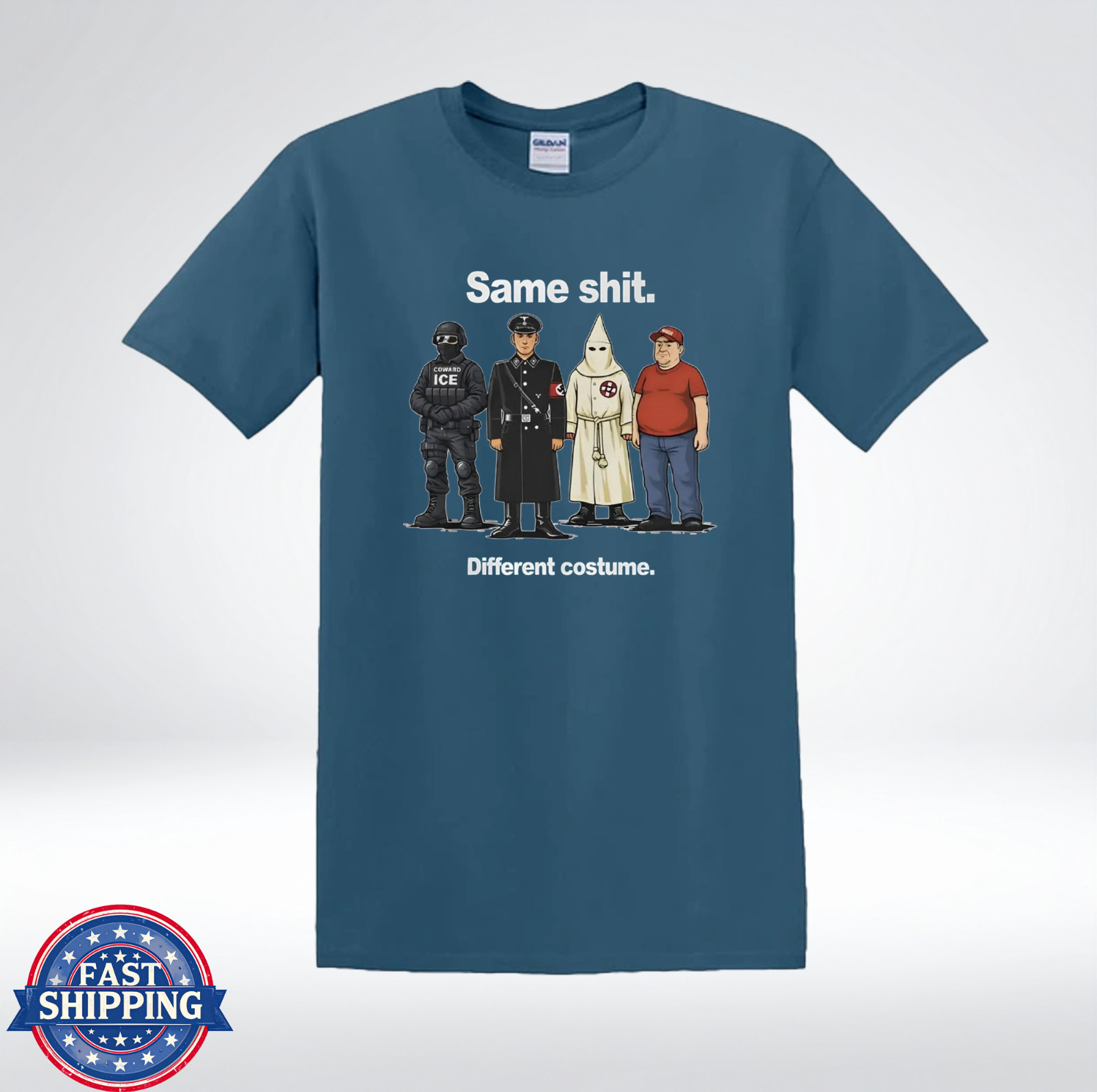 Same Sh*t Different Costume Political Satire Graphic T-Shirt gallery