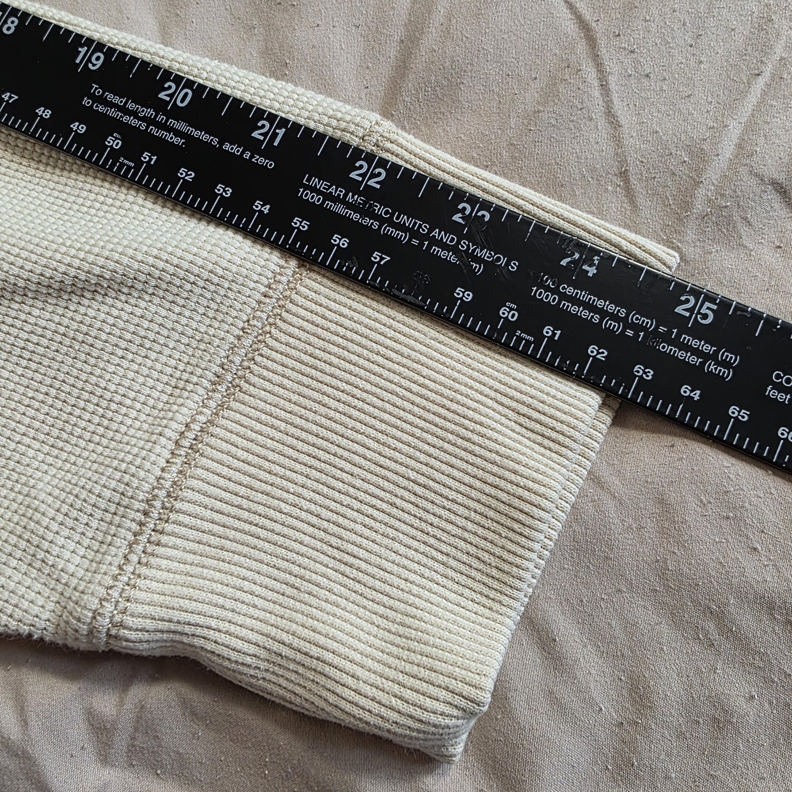 Eddie Bauer Mens Shirt L Cream Waffle Knit Thermal Long Sleeve Crew Neck Casual gallery