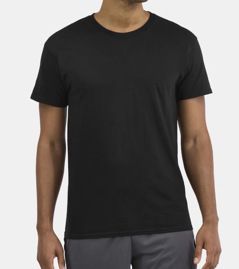 ATHLETIC WORKS Rich Black Breathable Cotton Short Sleeve Crew Neck T-Shirt 2XL