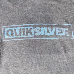 Vintage Quicksilver Mens Size M Regular Fit Gray Short Sleeve T-Shirt Surf