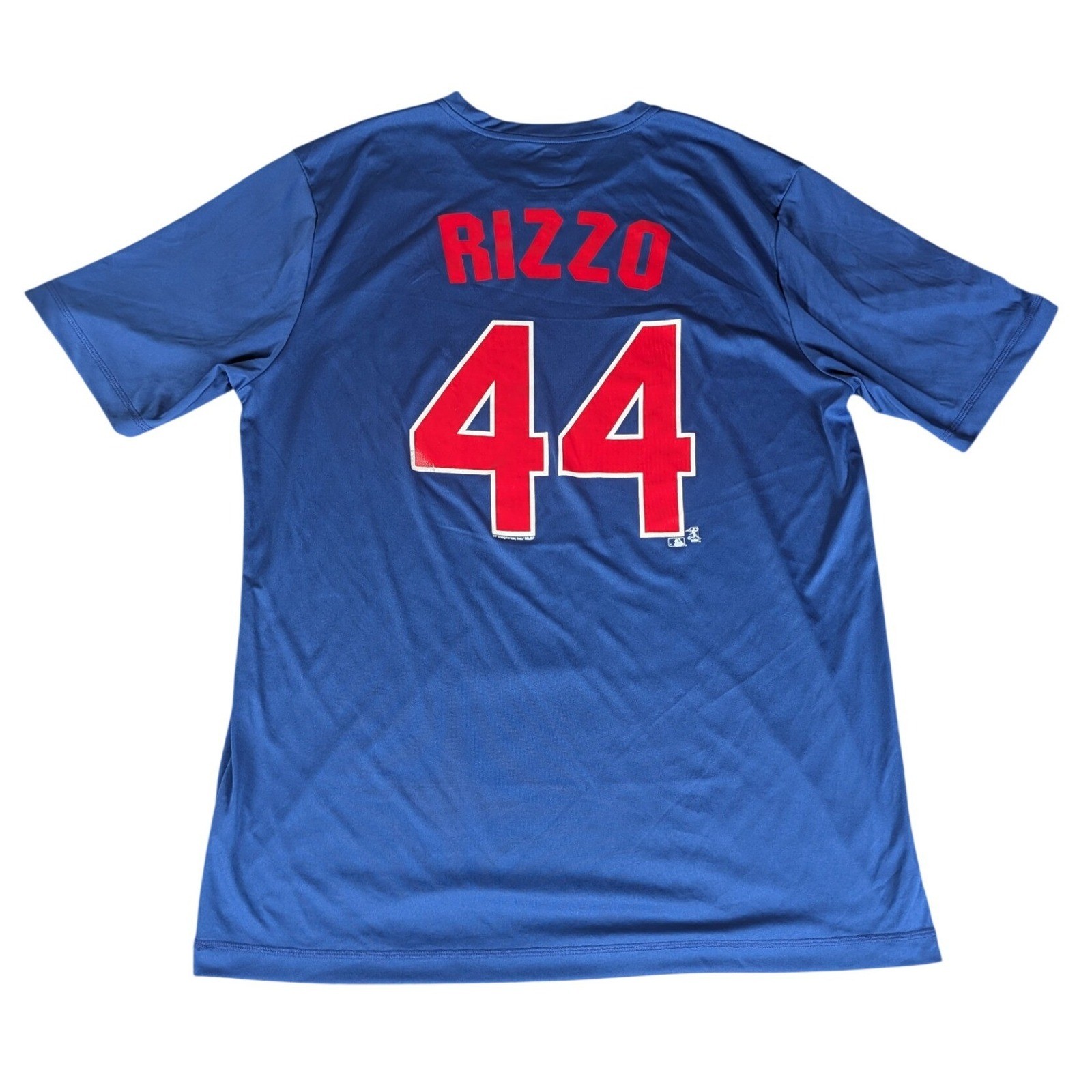Anthony Rizzo Chicago Cubs MLB Blue Jersey Shirt 44 VF Imagewear Mens XL