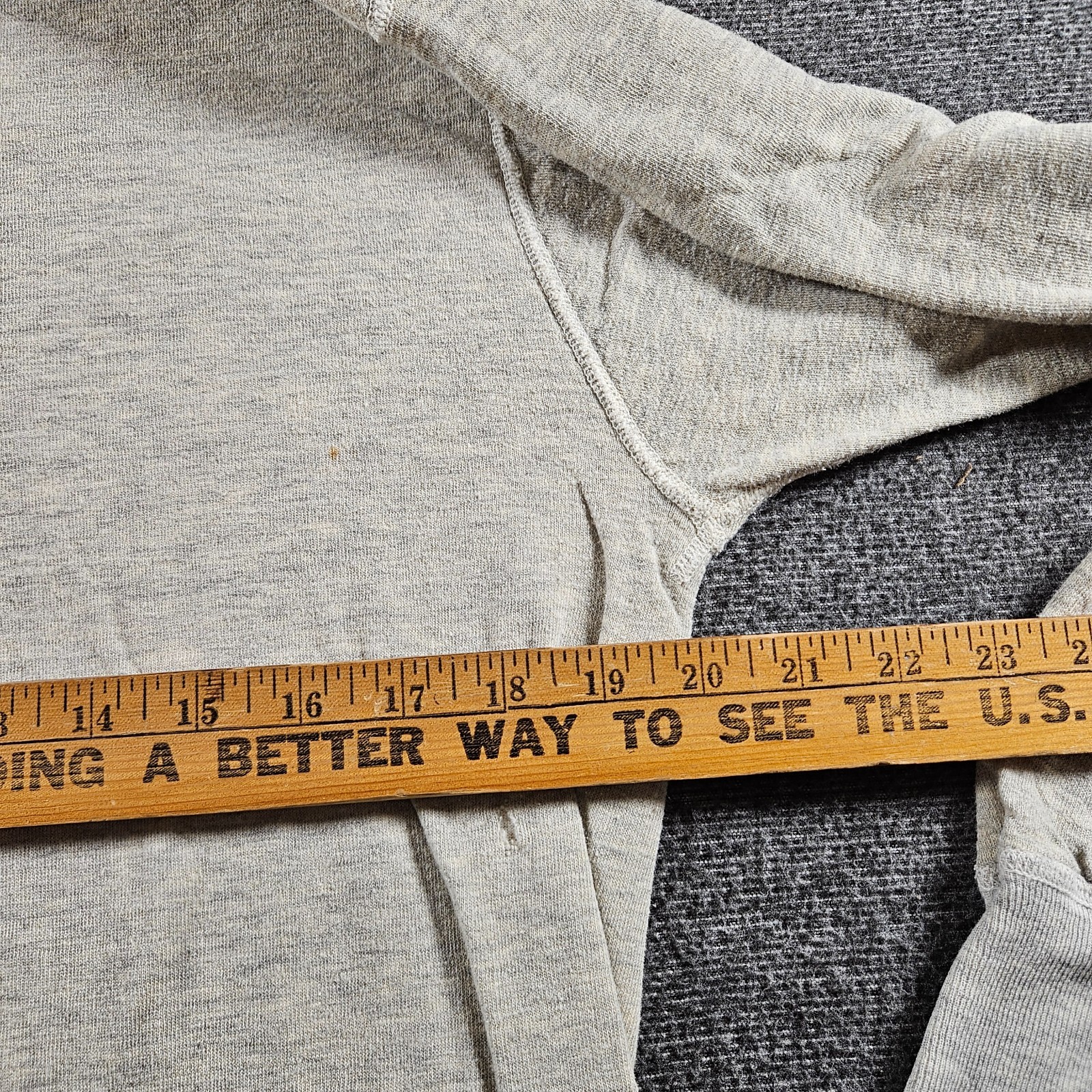 Vintage Duofold Two Layer Henley Shirt Medium Gray Wool Base Thermal 70s 80s XL gallery