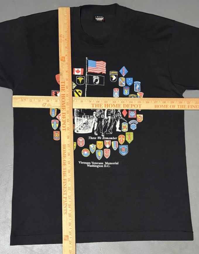 Vintage 90s Vietnam Veterans Memorial Pow Mia Black t Shirt Size Large gallery