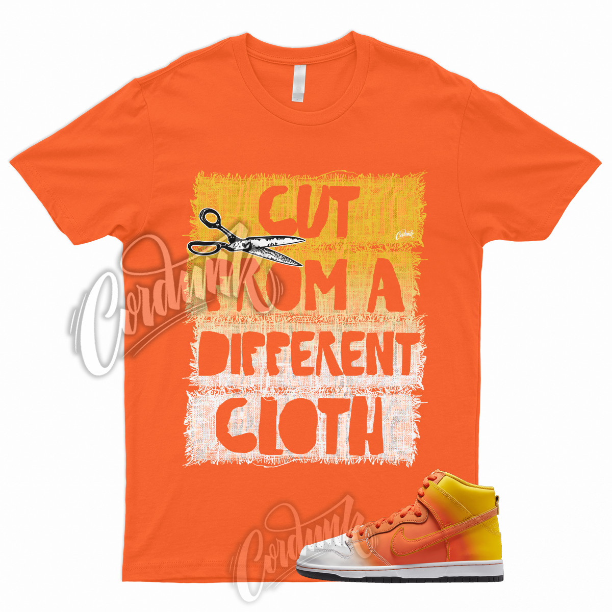 SB Dunk High Sweet Candy Tooth Shirt Amarillo Orange White Black 1 Corn CUT gallery