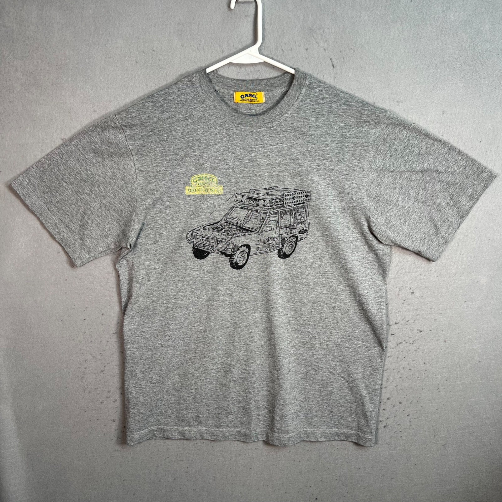 Vintage 90s Camel Racing Service Land Rover Discovery T Shirt Adult Large Gray gallery