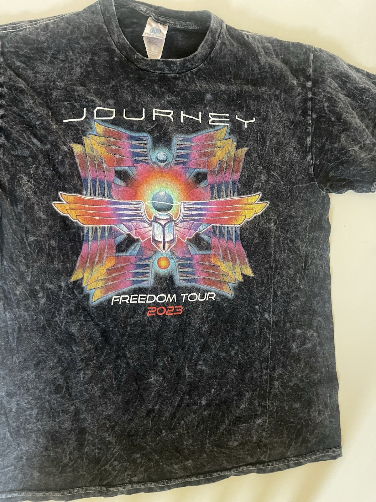 ColorTone Journey Freedom Tour 2023 Double-Sided Graphic Black Men’s T-Shirt M