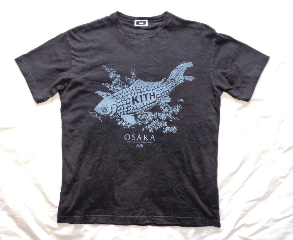 25SS KITH OSAKA KOI FISH TEE SIZE M VINTAGE BLACK MENS T-SHIRTS Japan Exclusive