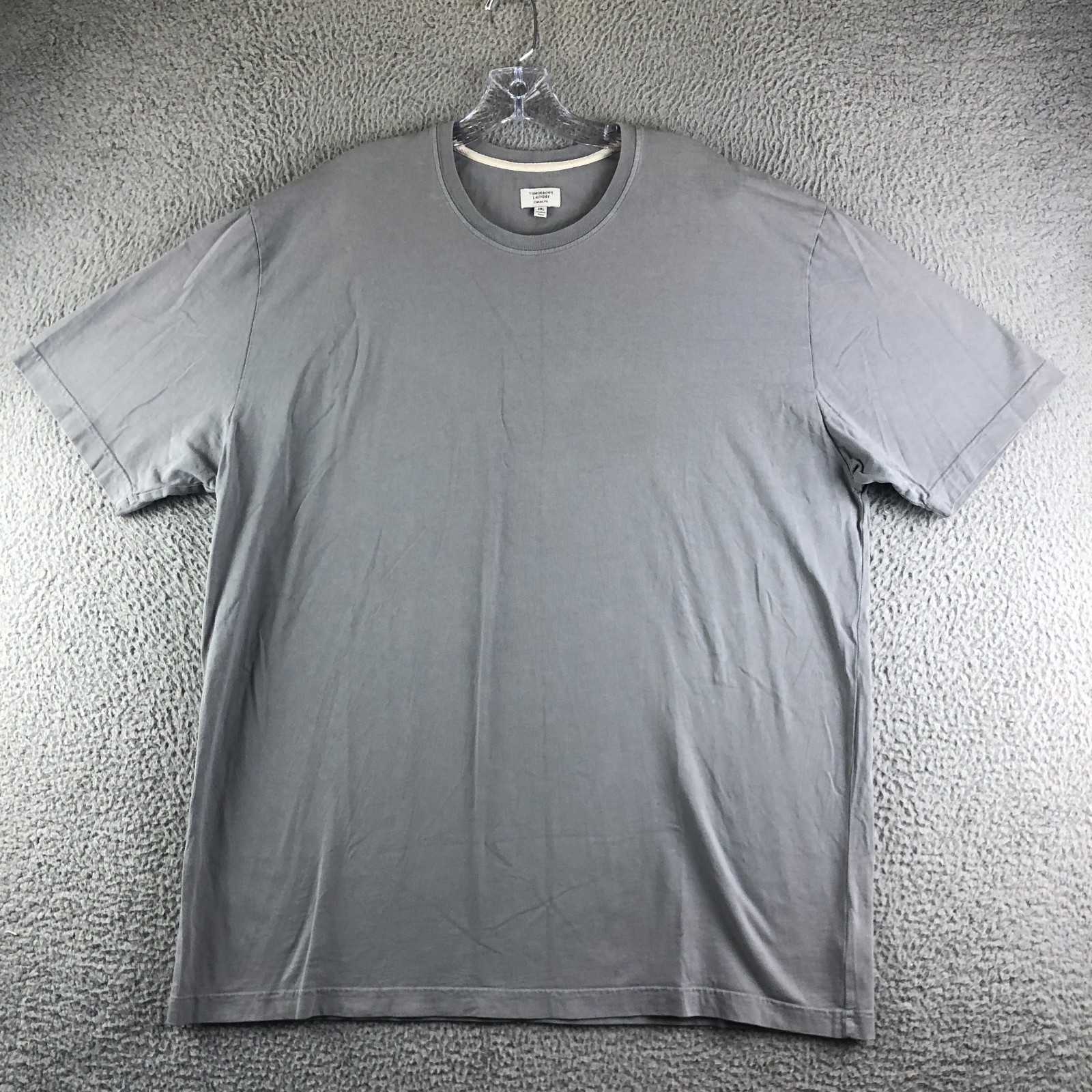 Tomorrows Laundry Essential Tee Men 2XL Gray Classic Fit T-Shirt Soft Easy Care gallery