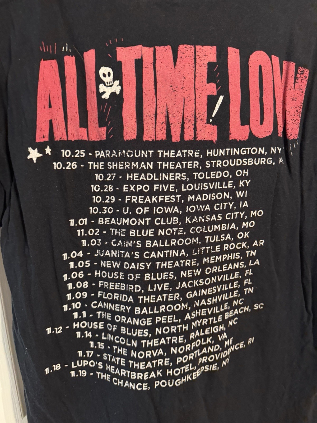 All Time Low "Rise and Fall of My Pants Tour" Graphic Tee Black Men's M. No tag gallery