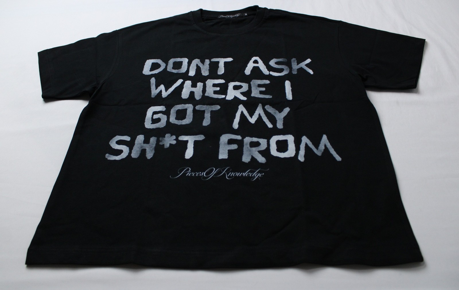 Pieces Of Knowledge Men's Short Sleeve Don't Ask Tee EJ3 Black Medium NWT gallery
