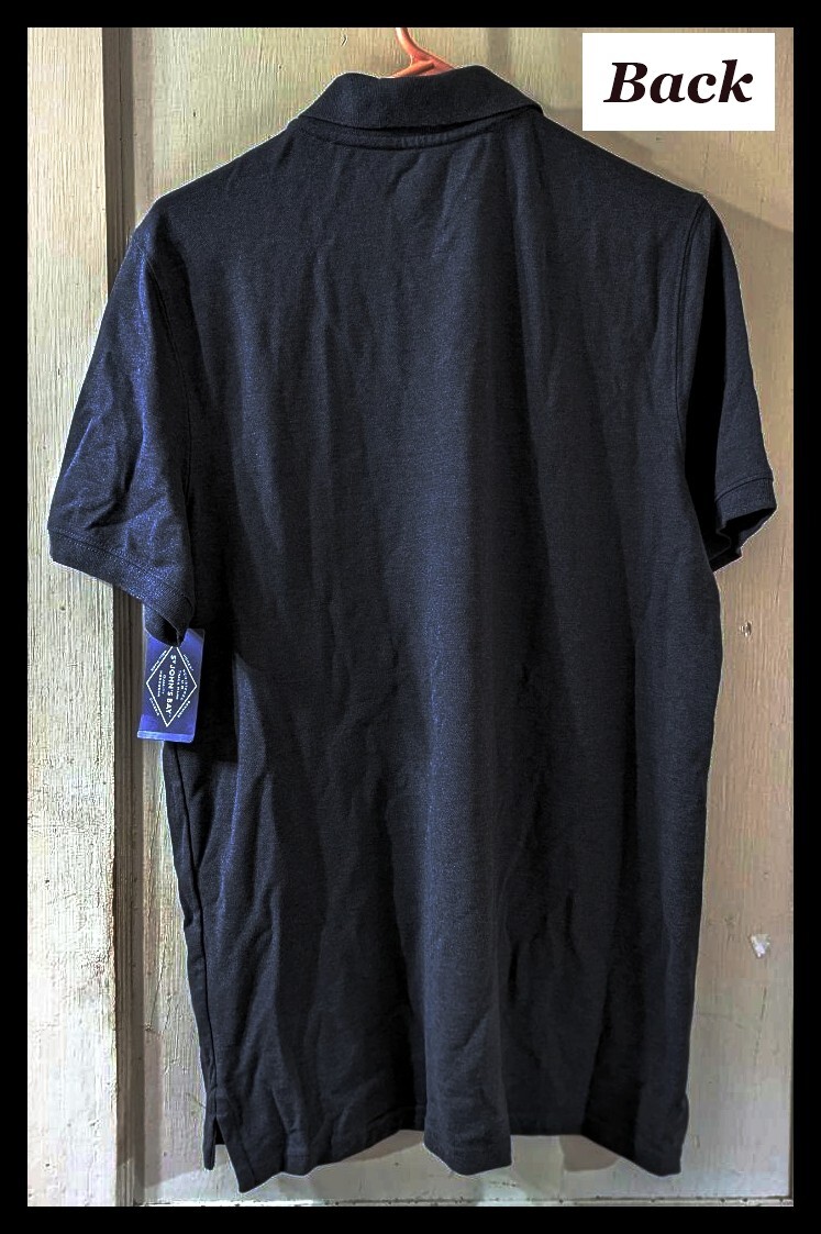 NWT Men's St Johns Bay Super Soft Dark Gray Short Sleeve Polo Shirt M Medium gallery