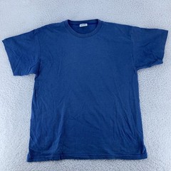 Vintage Blue Striped Kingstree Classic Shirt Mens M/L Blank Made USA Soft Tee