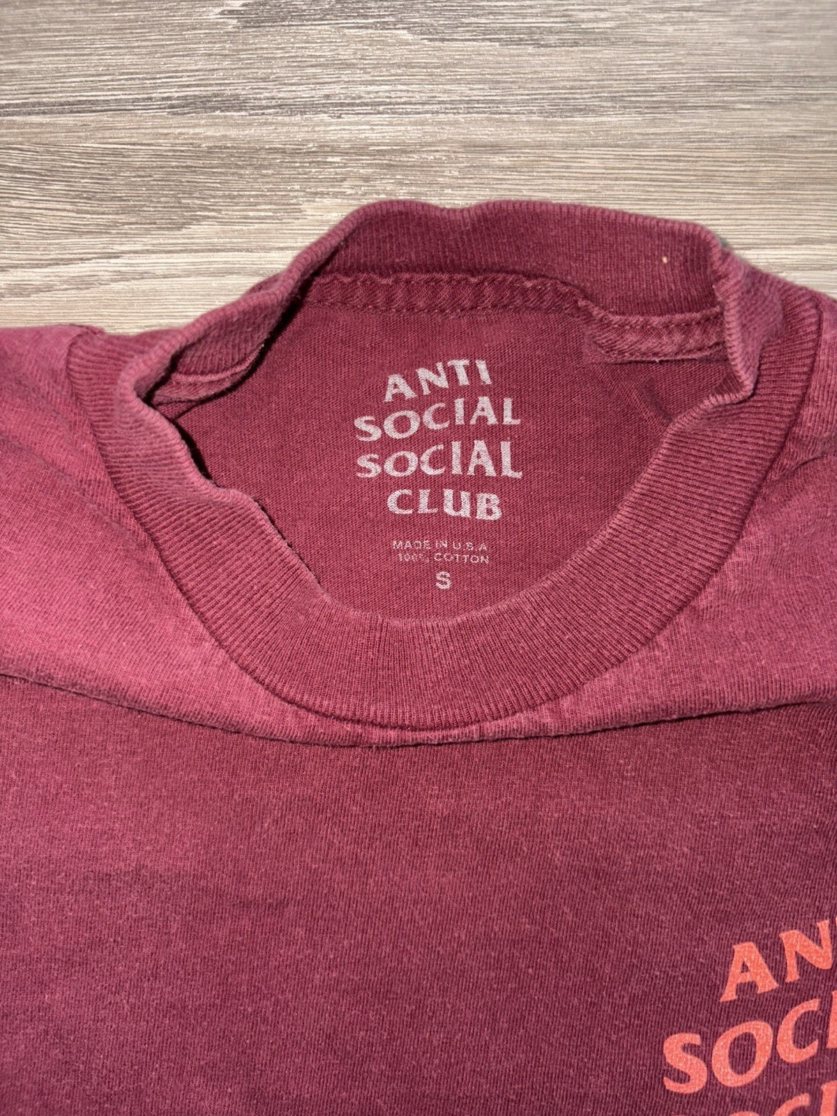 Anti Social Social Club Maroon Logo T-Shirt Mens Size (S) Streetwear Skate USA gallery