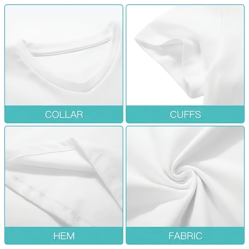 50 Pack V-Neck Sublimation Blanks T-Shirts Mixed Sizes White Grey Polyester gallery
