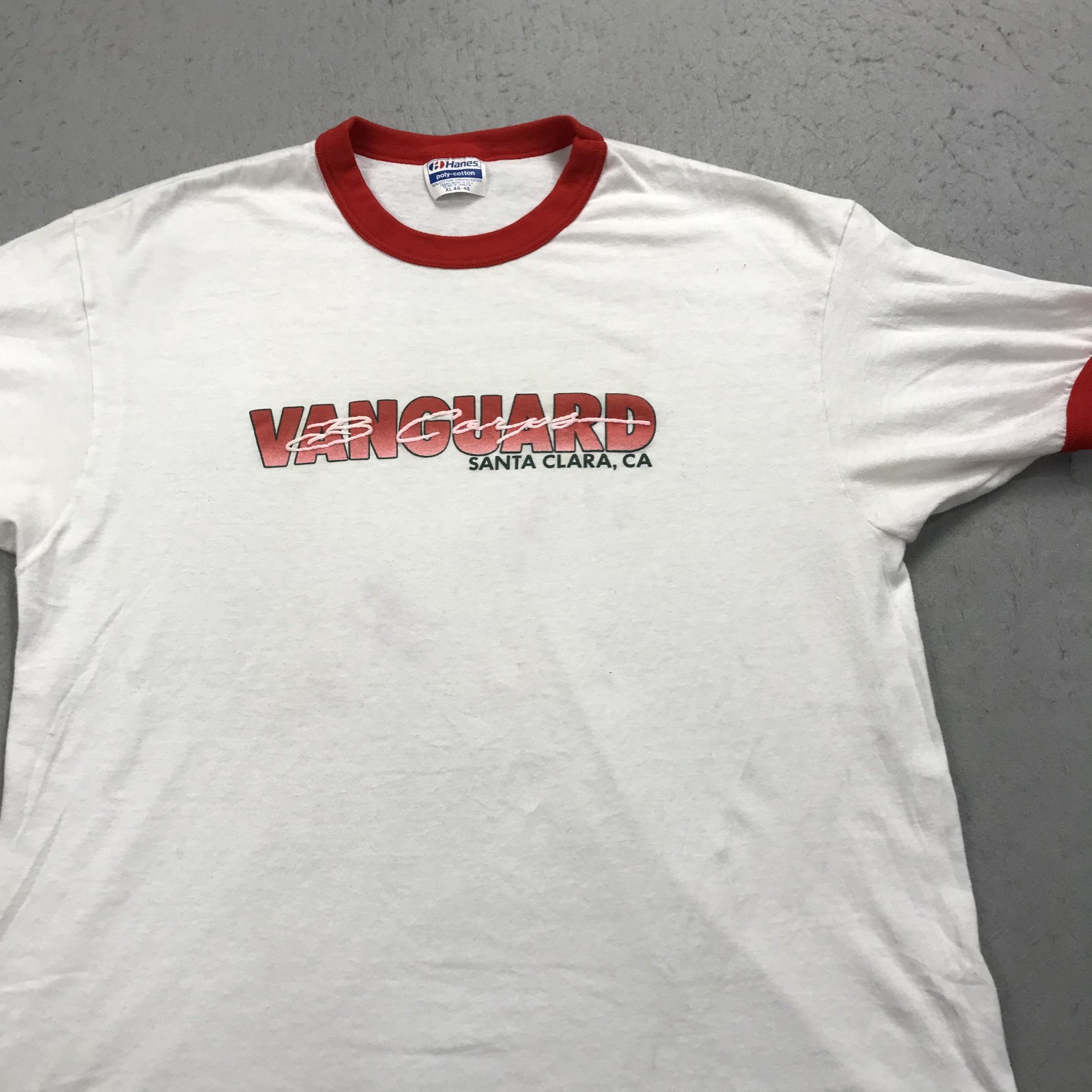 VINTAGE Santa Clara Vanguard Shirt Mens XL Drumline Single Stitch Ringer 80s gallery