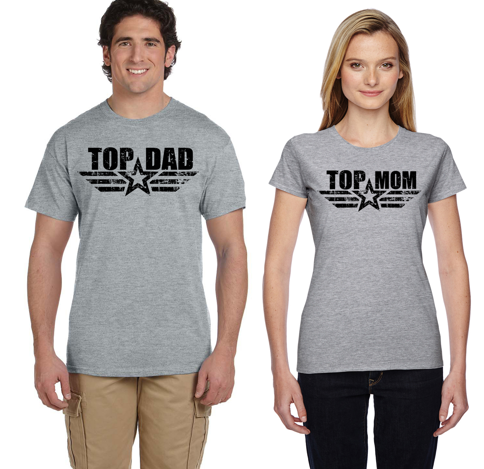 Couple Family T-shirts Top Dad Top Mom Anniversary Gift T-shirts Gift